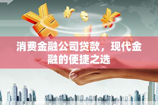 谢家集消费金融公司贷款，现代金融的便捷之选