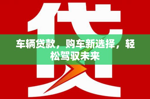 谢家集车辆贷款，购车新选择，轻松驾驭未来