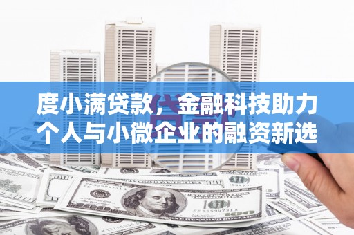 谢家集度小满贷款，金融科技助力个人与小微企业的融资新选择