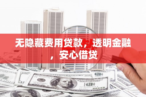 谢家集无隐藏费用贷款，透明金融，安心借贷