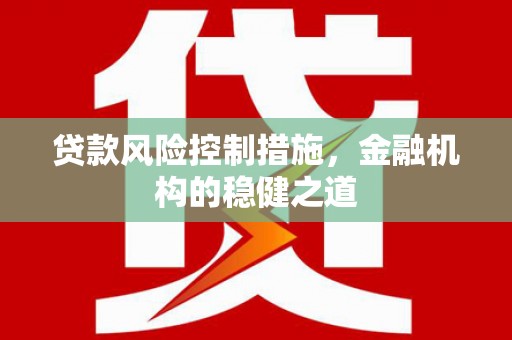 谢家集贷款风险控制措施，金融机构的稳健之道