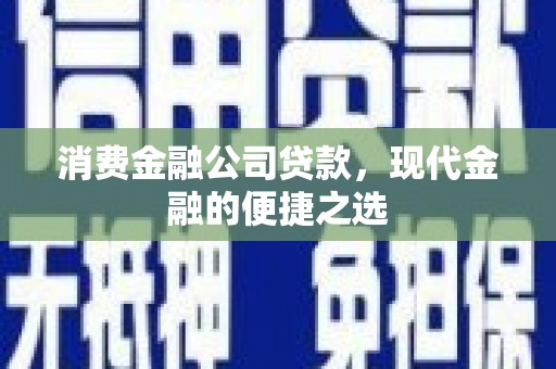 谢家集消费金融公司贷款，现代金融的便捷之选