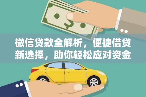 谢家集微信贷款全解析，便捷借贷新选择，助你轻松应对资金需求